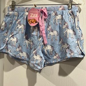 Peter Alexander unicorn print pajama shorts size Medium nwt